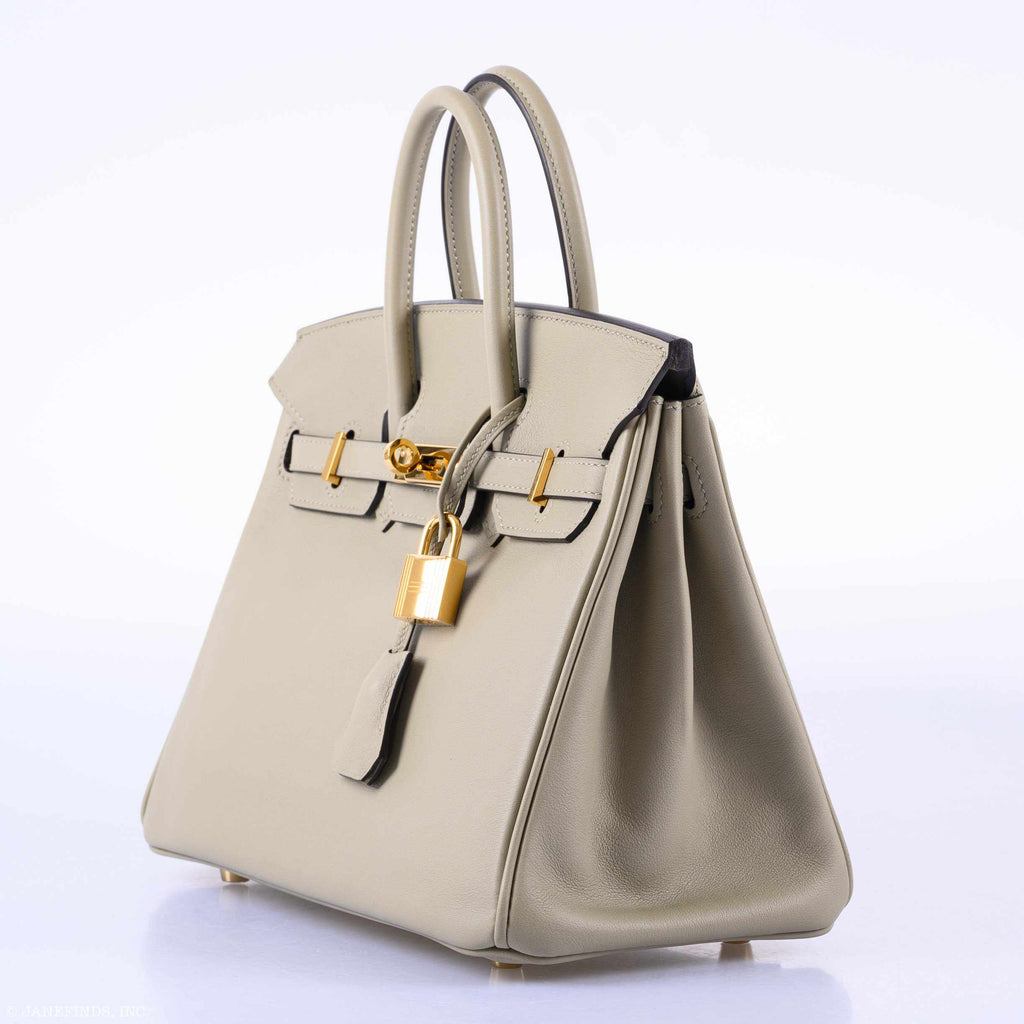 HermÃƒÆ’Ã‚Â¨s Birkin 25 Sauge Swift Gold Hardware - 2016, X