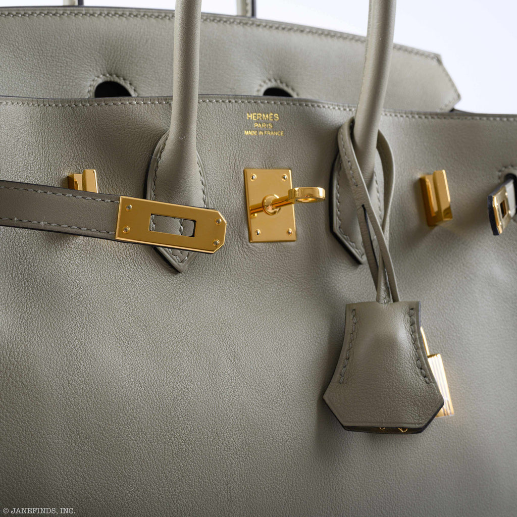 HermÃƒÆ’Ã‚Â¨s Birkin 25 Sauge Swift Gold Hardware - 2016, X