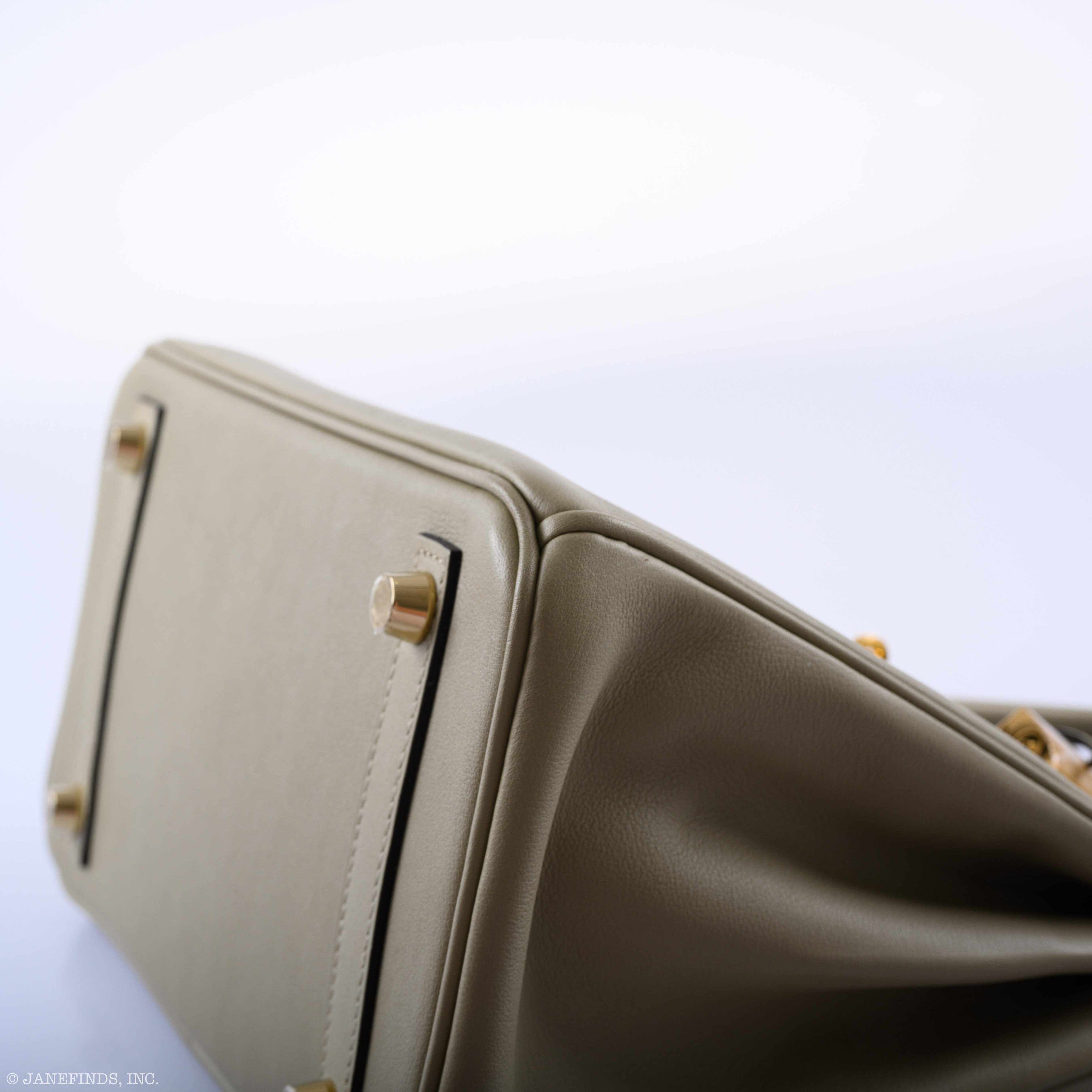 HermÃƒÆ’Ã‚Â¨s Birkin 25 Sauge Swift Gold Hardware - 2016, X
