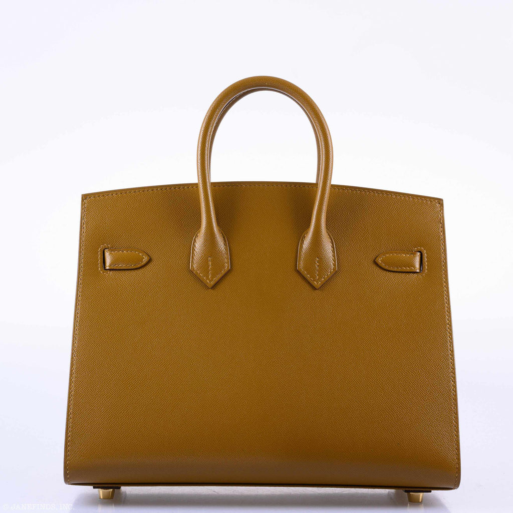 HermÃƒÆ’Ã‚Â¨s Birkin 25 Sellier Bronze Dore Madame Grain Gold Hardware