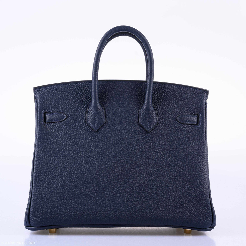 HermÃƒÆ’Ã‚Â¨s Birkin 25 Verso Blue Encre & Orange Togo Palladium Hardware - 2020, Y