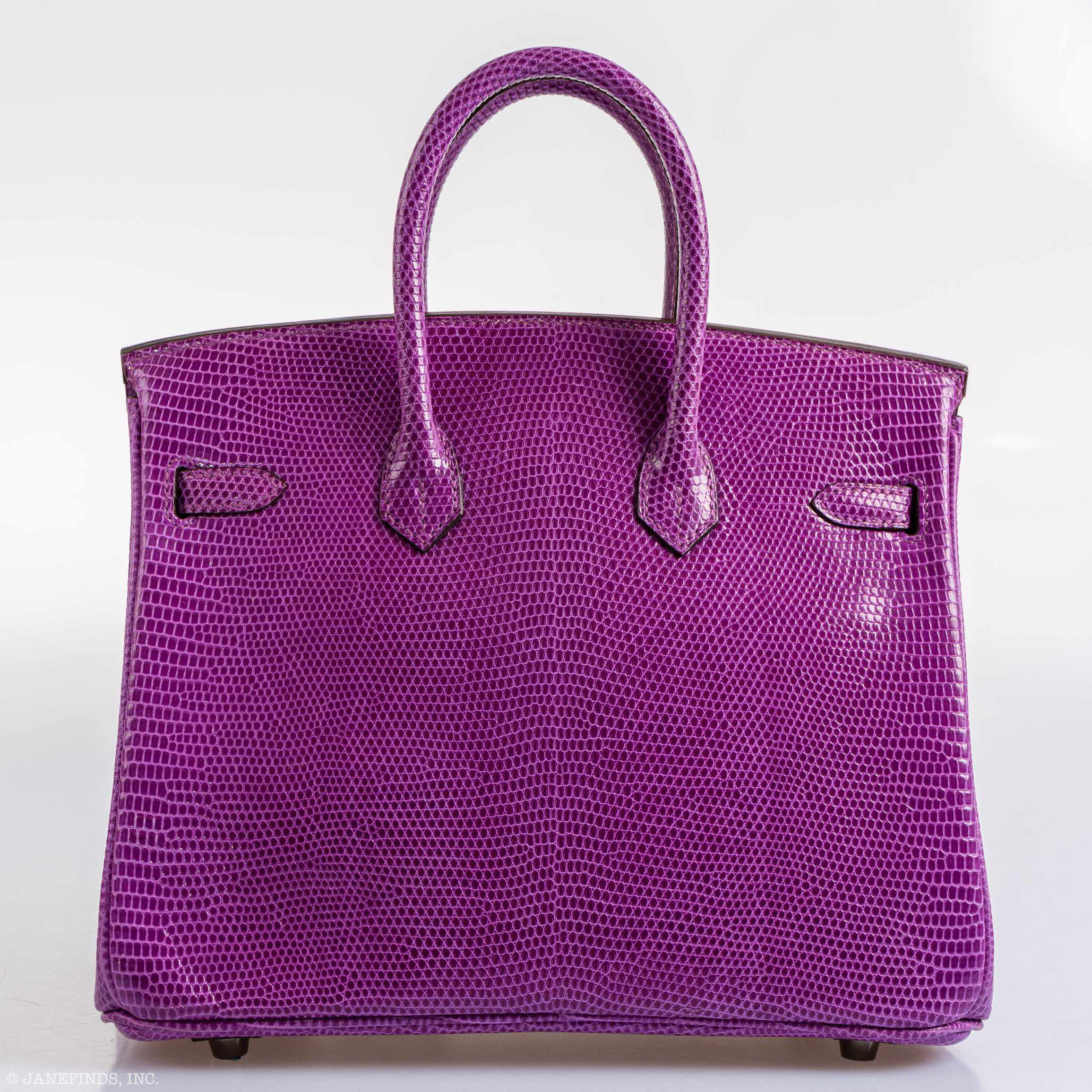 HermÃƒÆ’Ã‚Â¨s Birkin 25 Violet Lizard Ruthenium Hardware - 2006