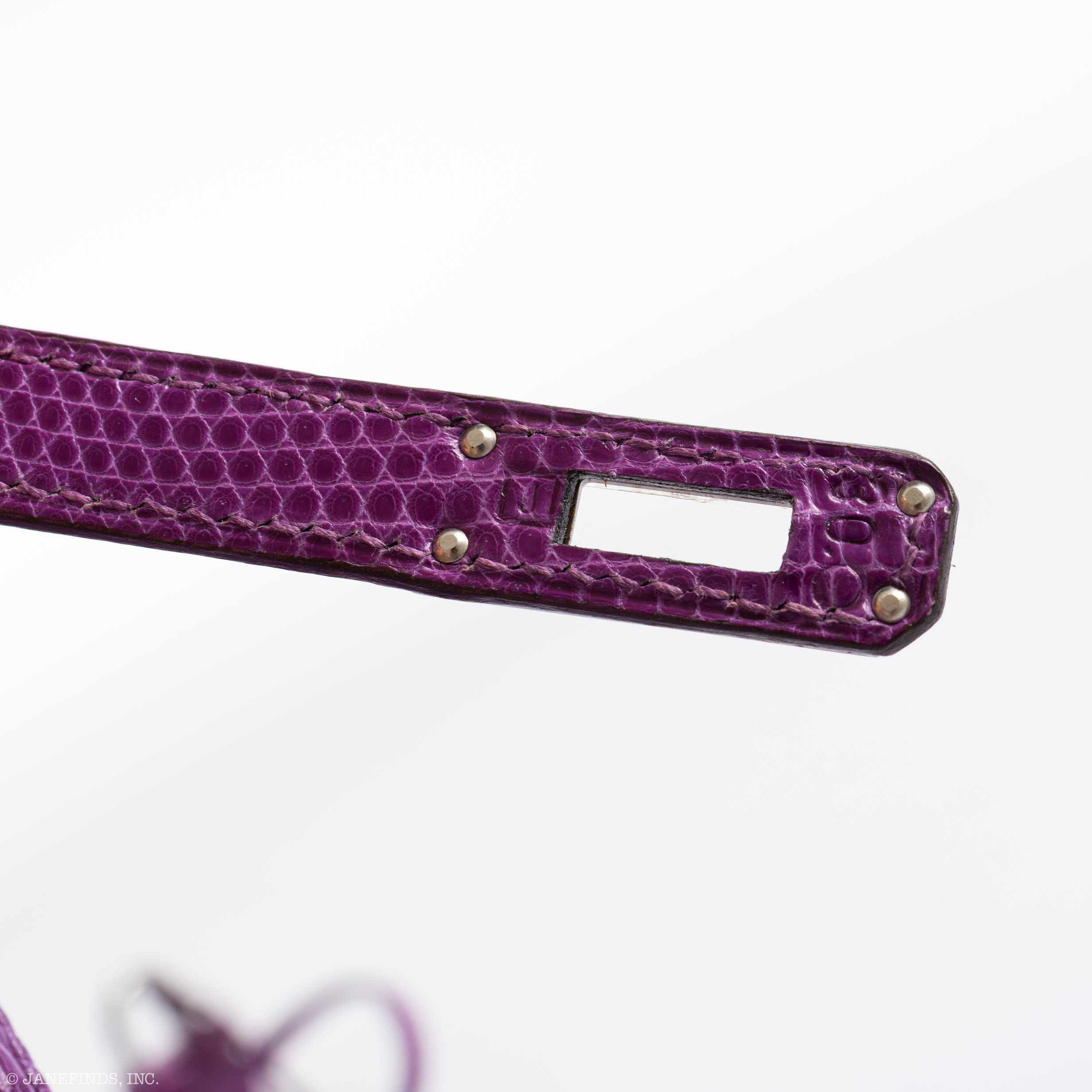 HermÃƒÆ’Ã‚Â¨s Birkin 25 Violet Lizard Ruthenium Hardware - 2006