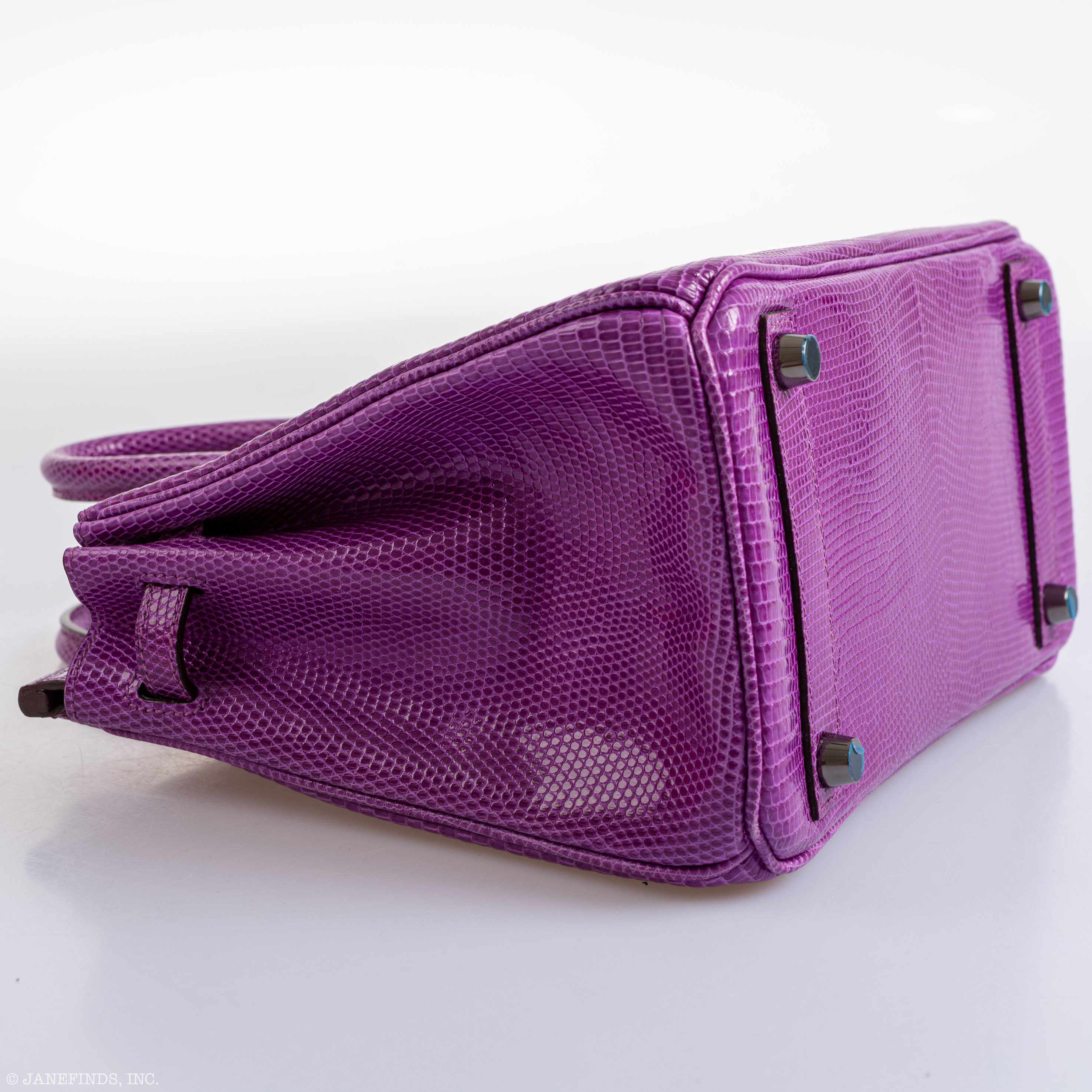 HermÃƒÆ’Ã‚Â¨s Birkin 25 Violet Lizard Ruthenium Hardware - 2006