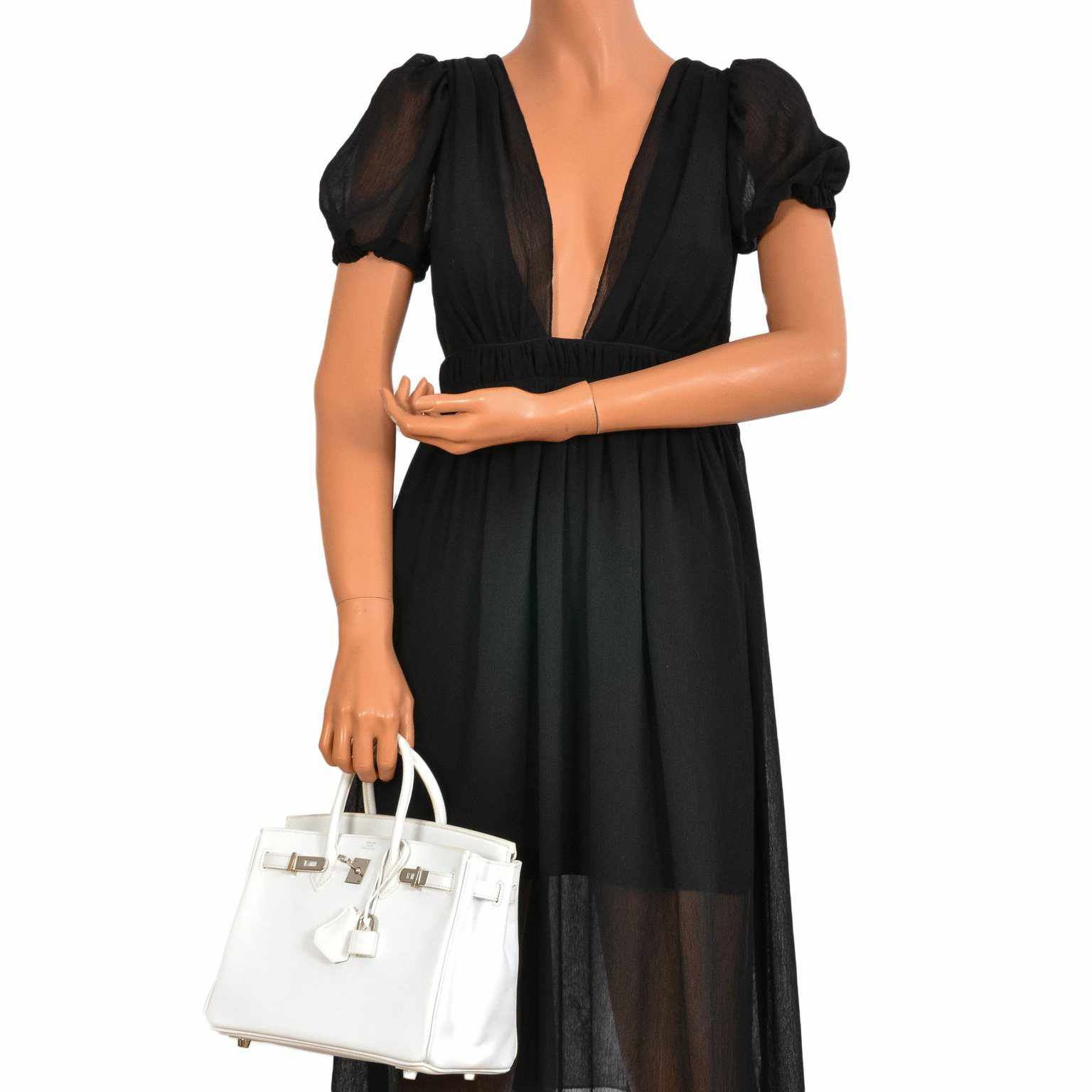 HermÃƒÆ’Ã‚Â¨s Birkin 25 White Epsom Palladium Hardware