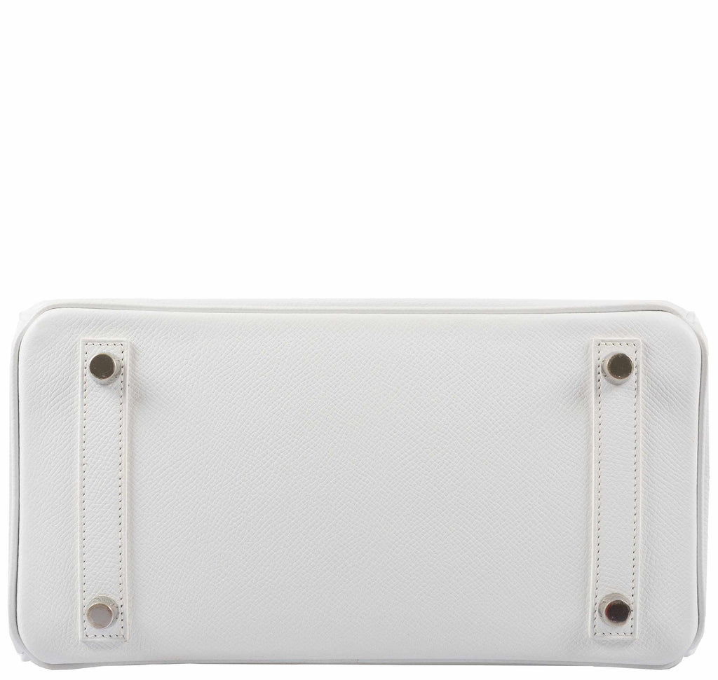 HermÃƒÆ’Ã‚Â¨s Birkin 25 White Epsom Palladium Hardware