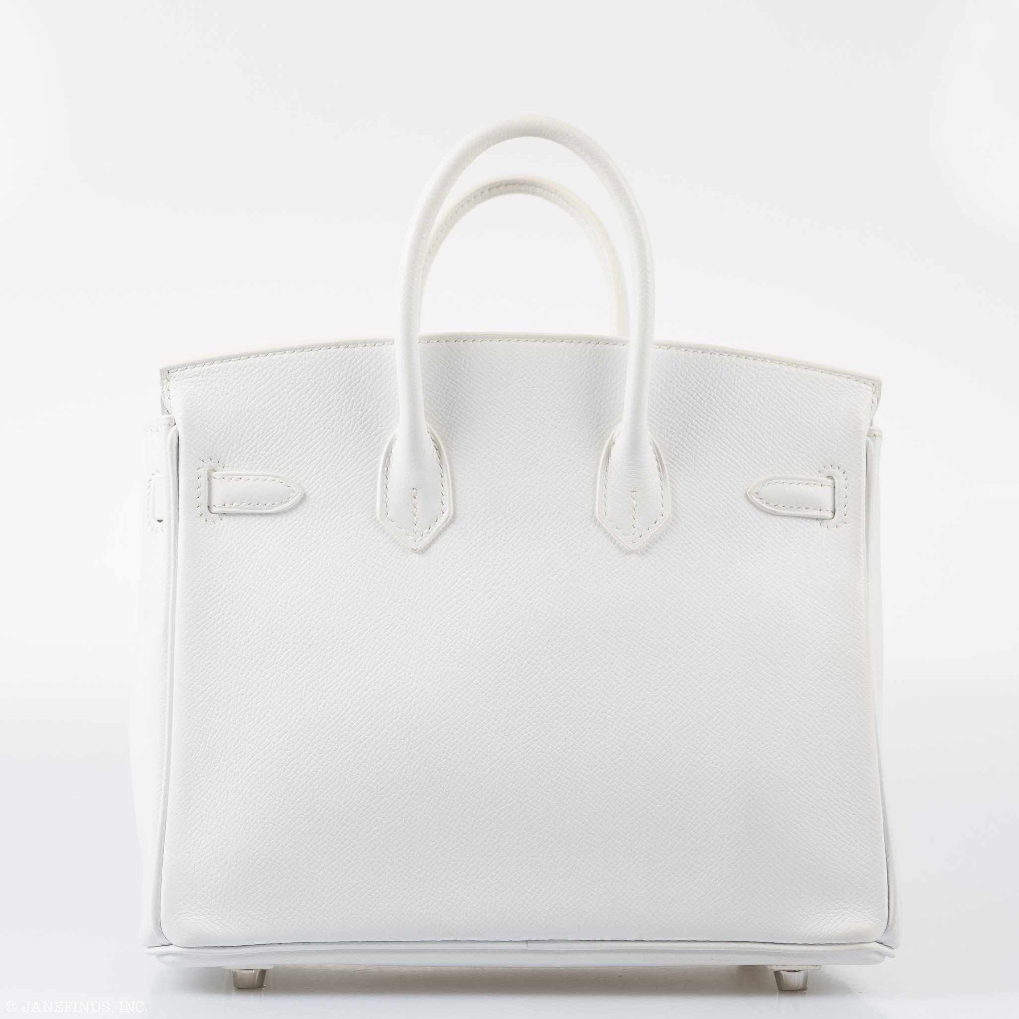 HermÃƒÆ’Ã‚Â¨s Birkin 25 White Epsom Palladium Hardware