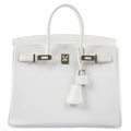 HermÃƒÆ’Ã‚Â¨s Birkin 25 White Epsom Palladium Hardware