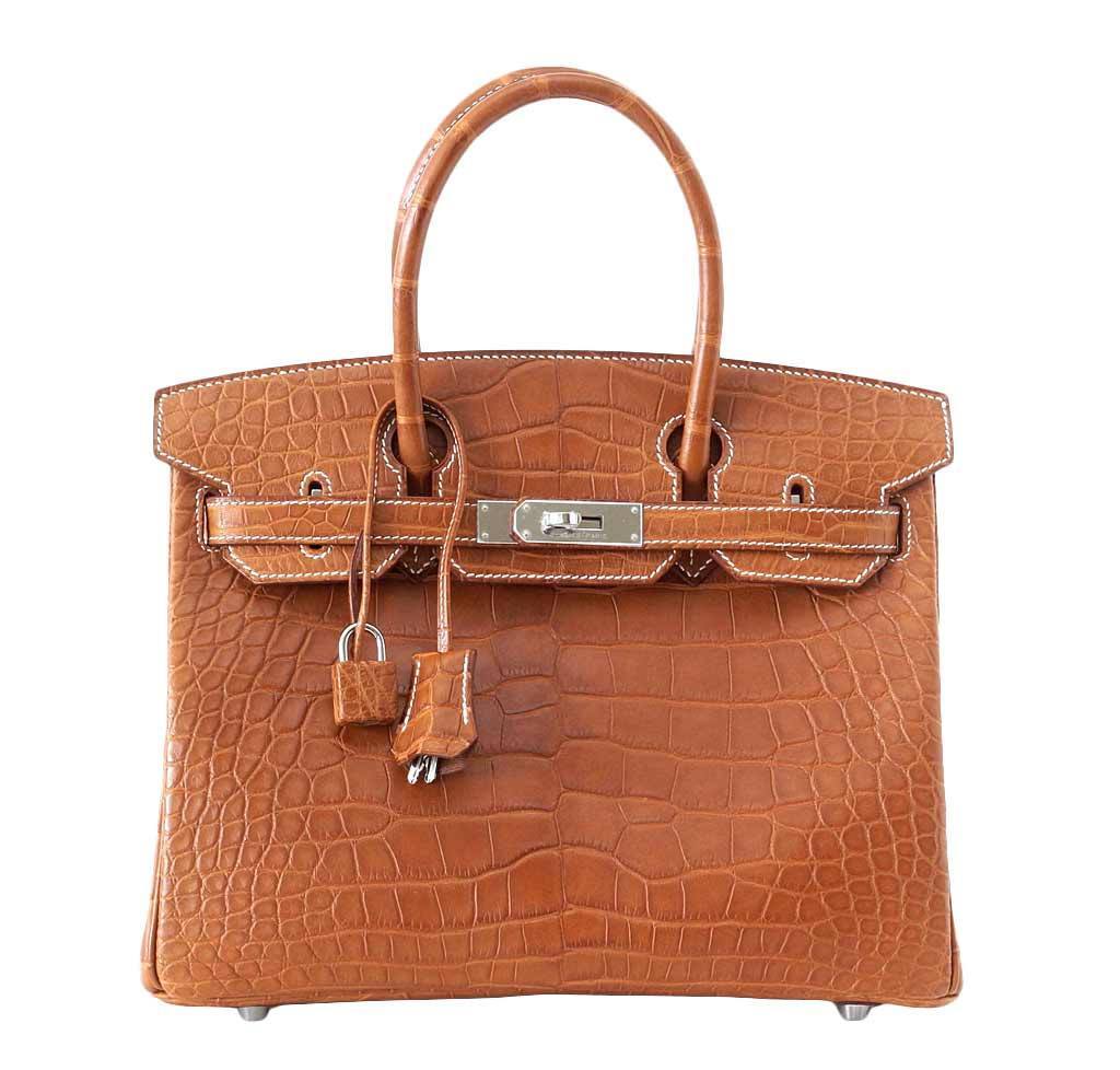 HermÃƒÆ’Ã‚Â¨s Birkin 30 Alligator Fauve Barenia Bag