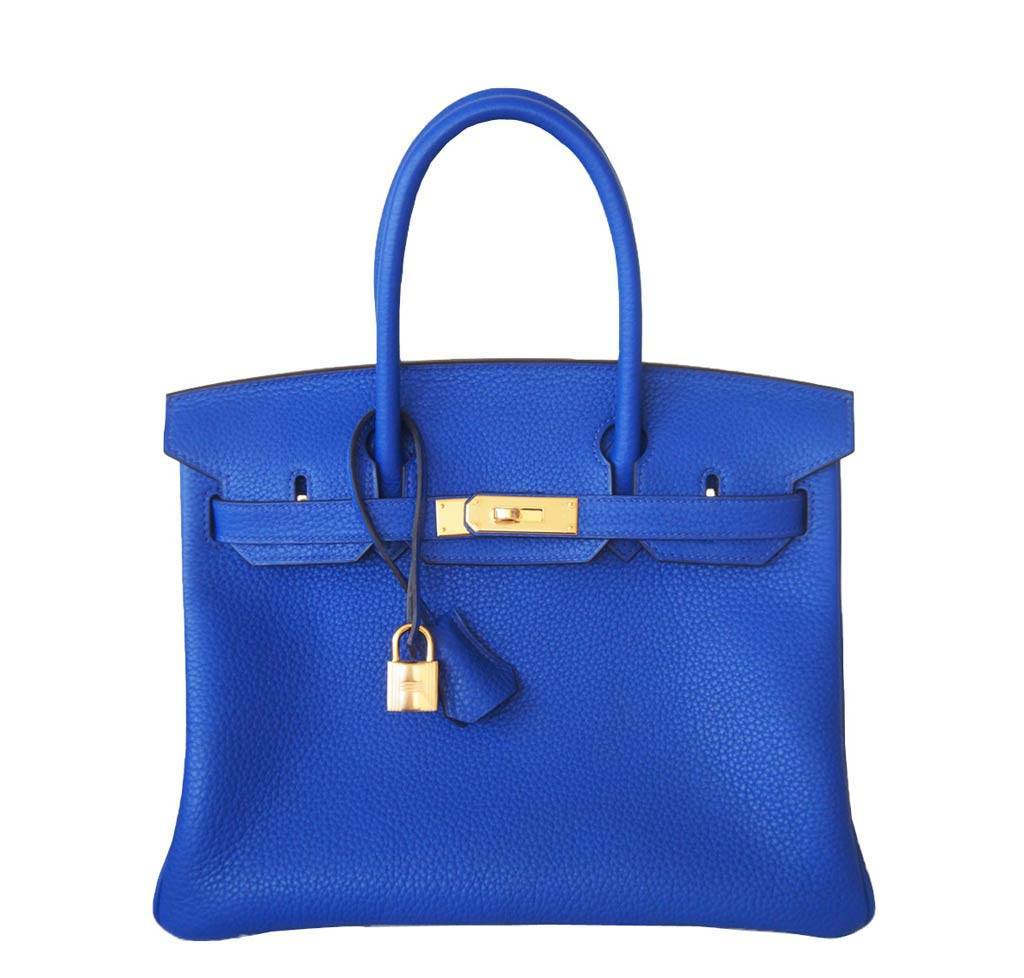 HermÃƒÆ’Ã‚Â¨s Birkin 30 Blue Electric Candy Bag GHW