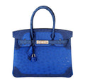 HermÃƒÆ’Ã‚Â¨s Birkin 30 Ghillies Bag Tri-Color Blue - Limited Edition