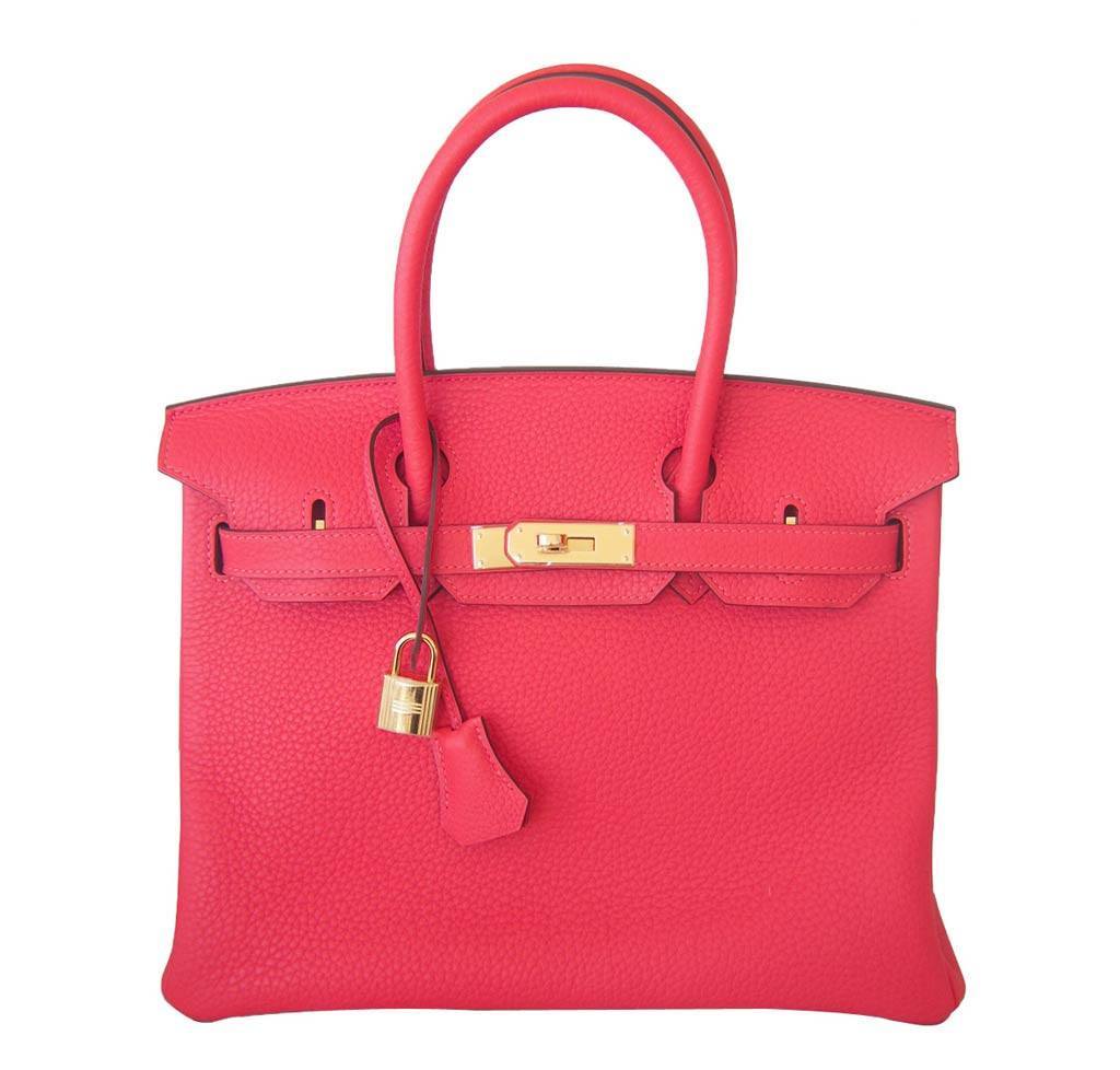 HermÃƒÆ’Ã‚Â¨s Birkin 30 Rouge Pivoine Clemence Bag