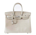 HermÃƒÆ’Ã‚Â¨s Birkin 35 Alligator Beton Bag PHW
