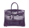 HermÃƒÆ’Ã‚Â¨s Birkin 35 Crocodile Amethyst Bag