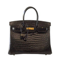 HermÃƒÆ’Ã‚Â¨s Birkin 35 Crocodile Bag Black GHW