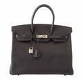 HermÃƒÆ’Ã‚Â¨s Birkin 35 Jet Black Bag PHW