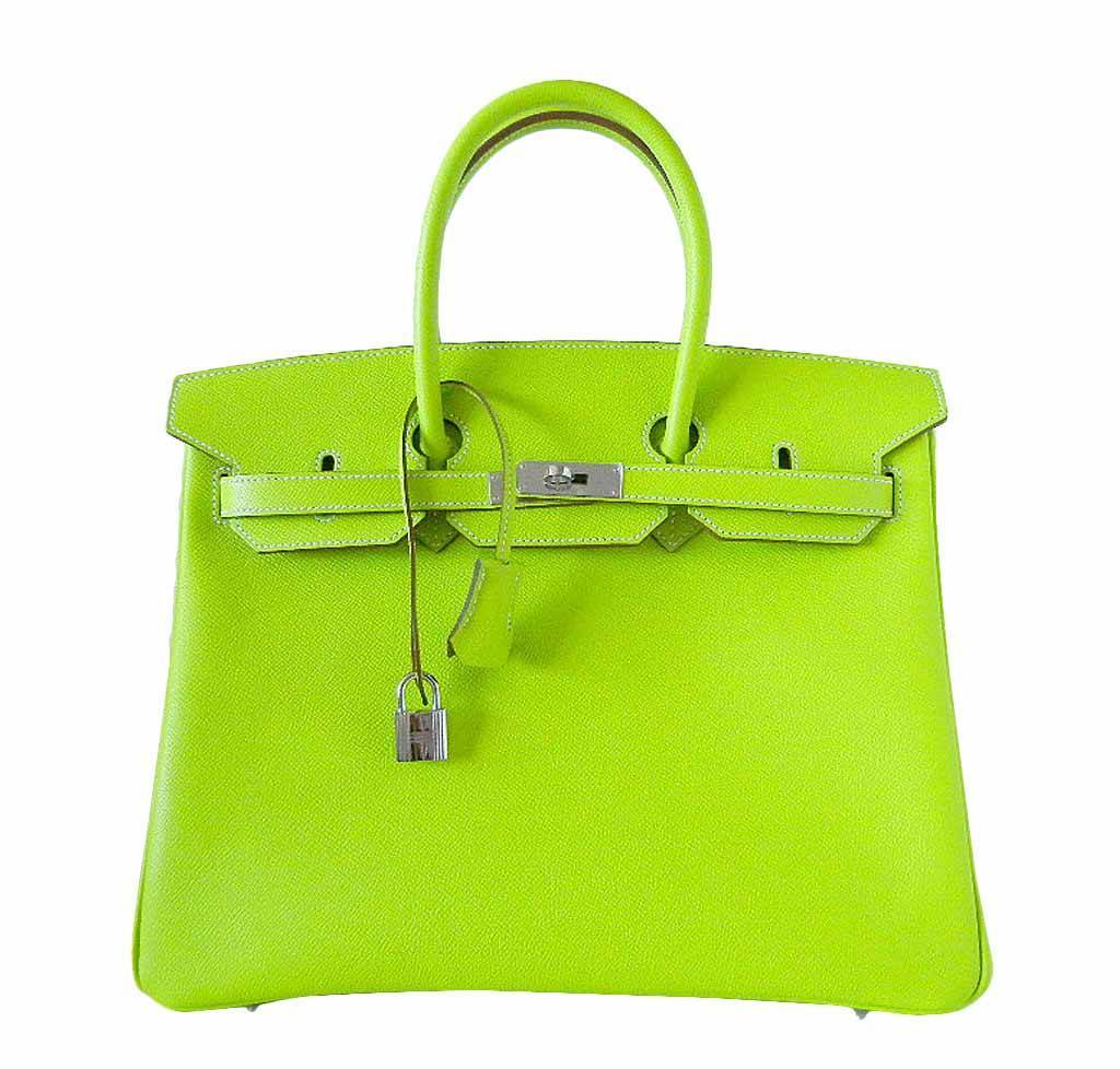 HermÃƒÆ’Ã‚Â¨s Birkin 35 Kiwi Candy Series Bag