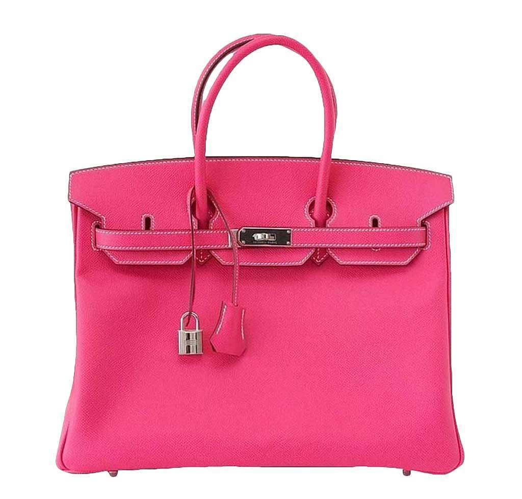 HermÃƒÆ’Ã‚Â¨s Birkin 35 Rose Tyrien Pink Bag PHW