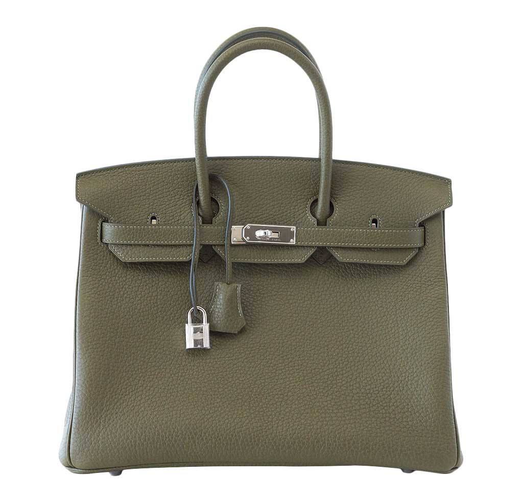 HermÃƒÆ’Ã‚Â¨s Birkin 35 Vert Veronese Fjord Bag