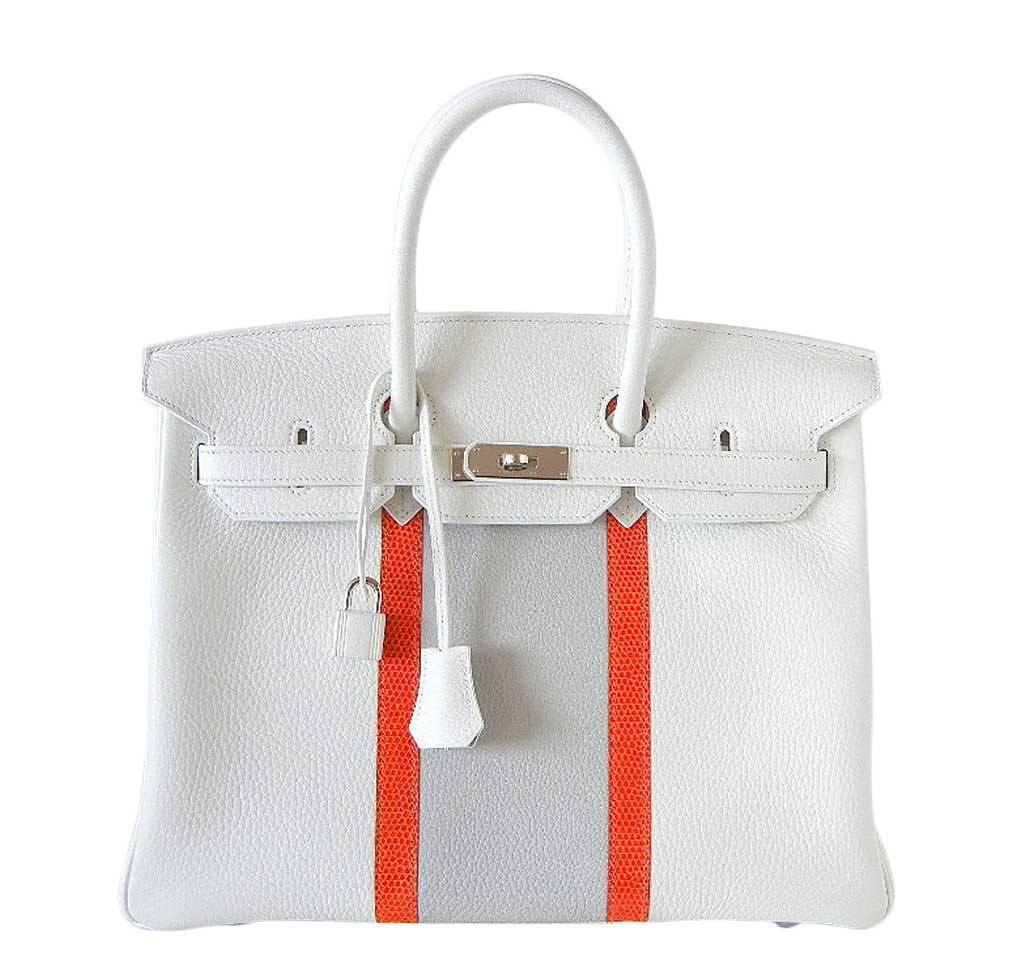 HermÃƒÆ’Ã‚Â¨s Birkin 35 White Club Bag PHW