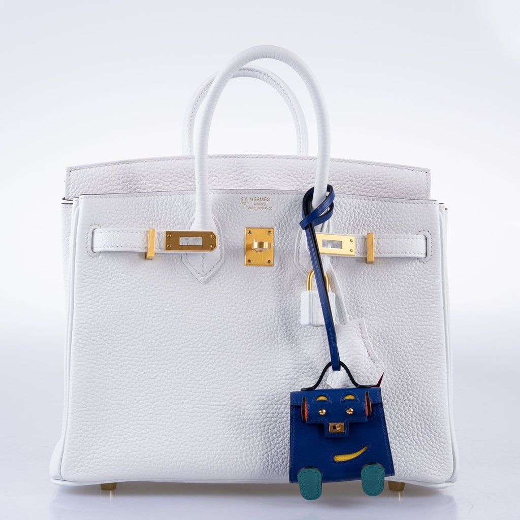 HermÃƒÆ’Ã‚Â¨s HSS Birkin 25 White Togo and Rose Pourpre Interior with Brushed Gold Hardware - 2021, Z