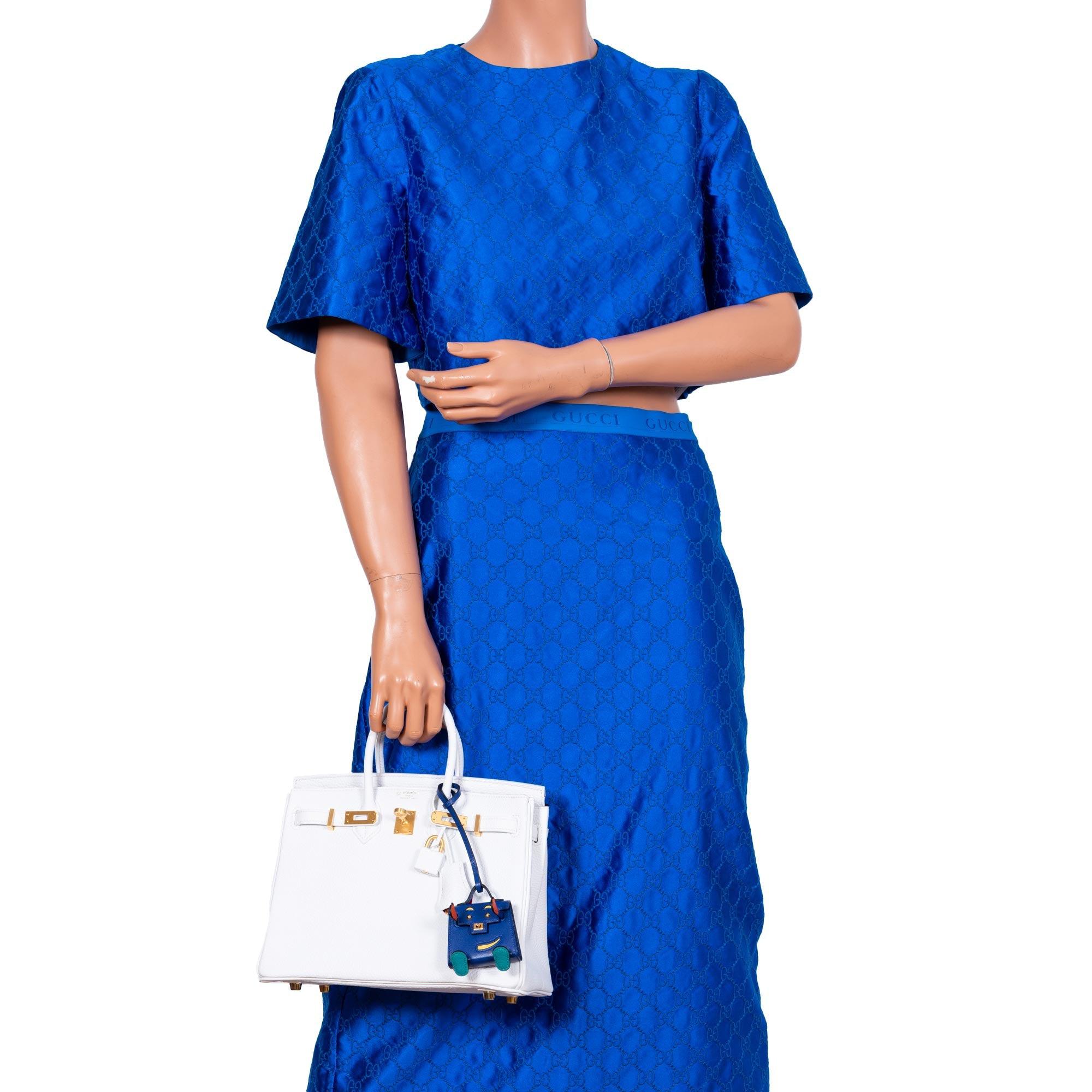 HermÃƒÆ’Ã‚Â¨s HSS Birkin 25 White Togo and Rose Pourpre Interior with Brushed Gold Hardware - 2021, Z