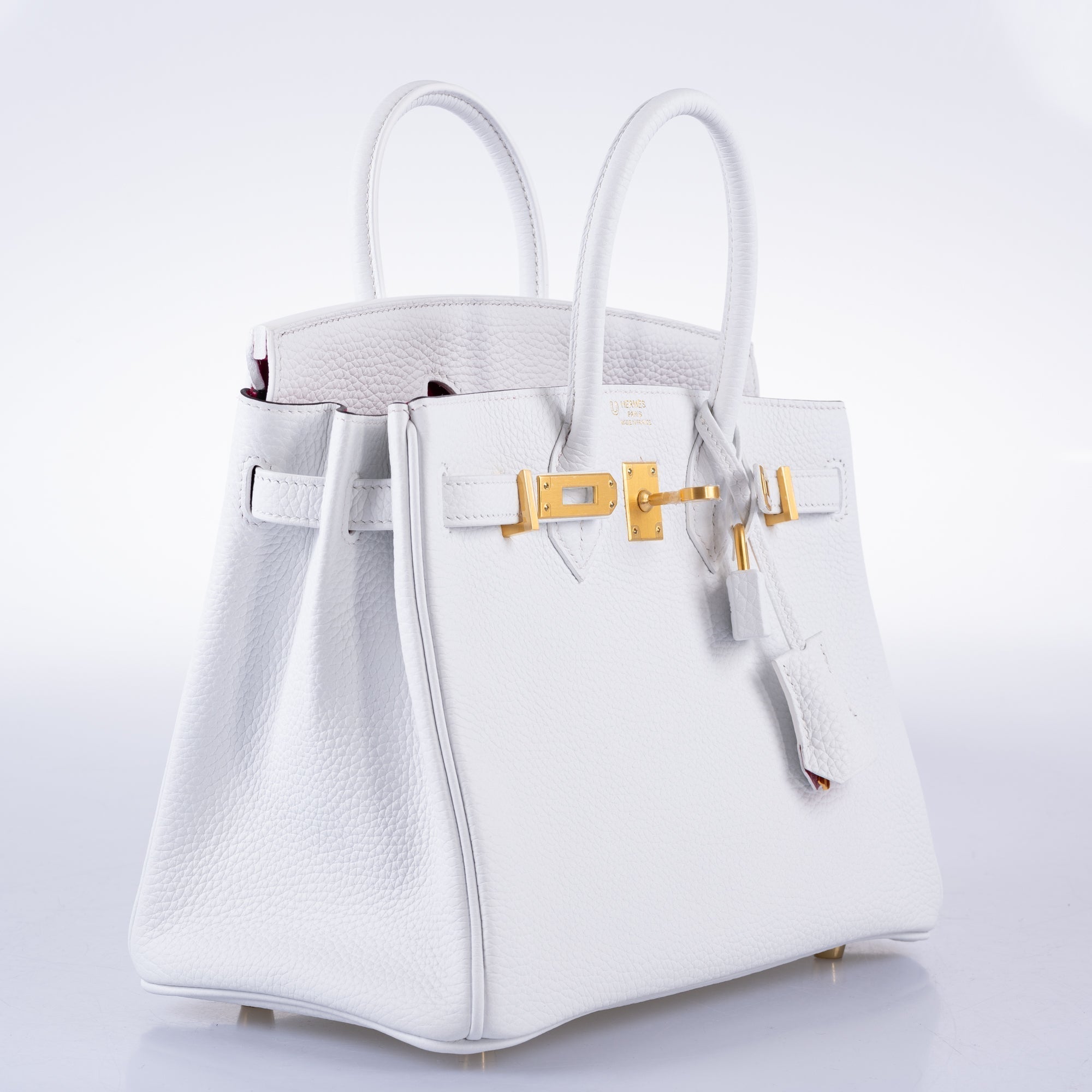 HermÃƒÆ’Ã‚Â¨s HSS Birkin 25 White Togo and Rose Pourpre Interior with Brushed Gold Hardware - 2021, Z