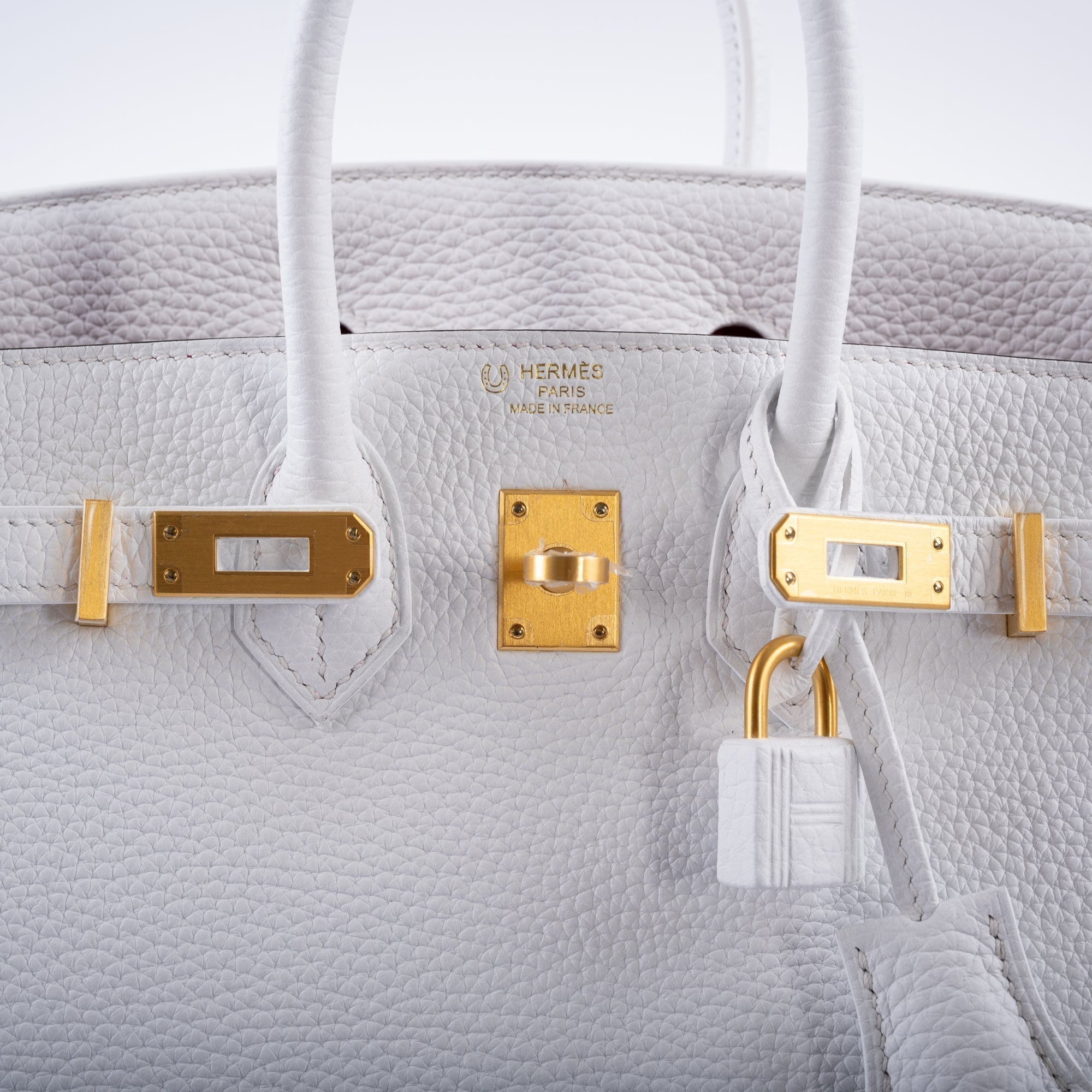 HermÃƒÆ’Ã‚Â¨s HSS Birkin 25 White Togo and Rose Pourpre Interior with Brushed Gold Hardware - 2021, Z