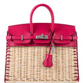 HermÃƒÆ’Ã‚Â¨s Picnic Birkin 25 Osier Wicker & Framboise Swift with Palladium Hardware - 2021, Z