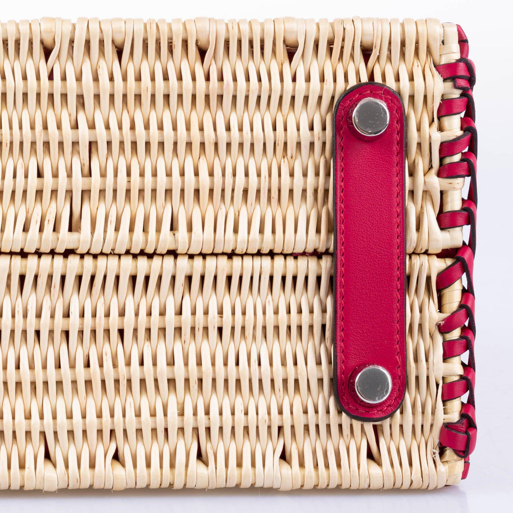 HermÃƒÆ’Ã‚Â¨s Picnic Birkin 25 Osier Wicker & Framboise Swift with Palladium Hardware