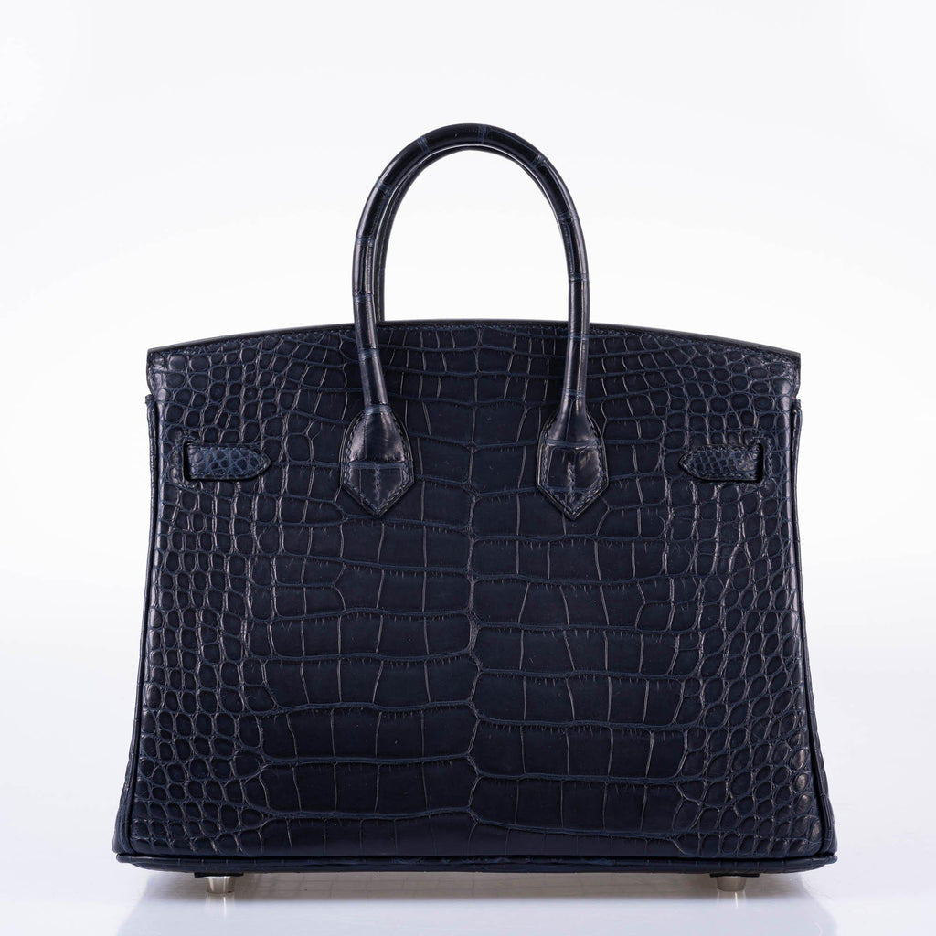 HermÃƒÆ’Ã‚Â¨s Verso Birkin 25 Blue Marine Matte Alligator & Rose Scheherazade with Palladium Hardware - 2019, D