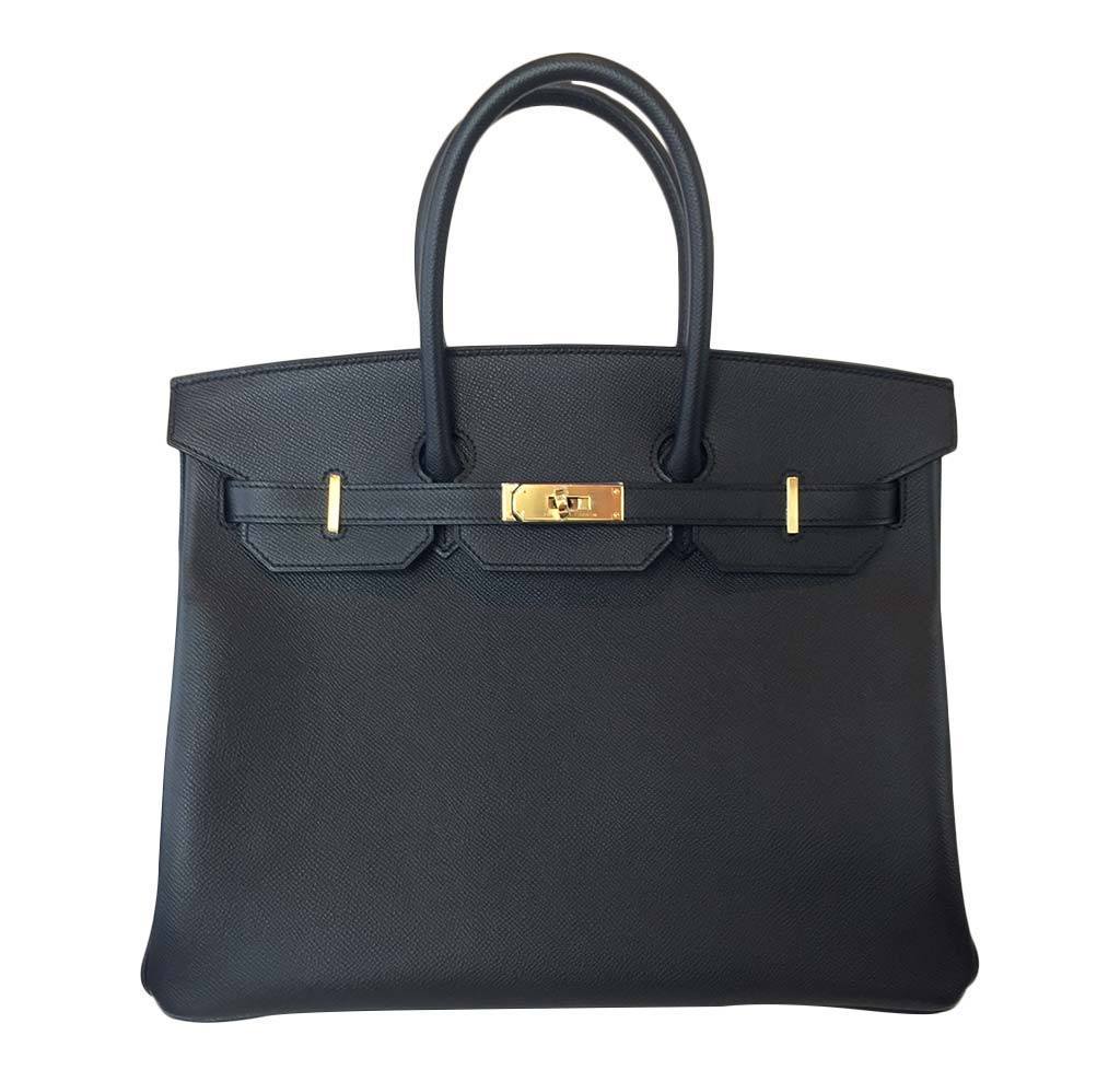 HermÃƒÆ’Ã‚Â¨s Birkin 35 Black Epsom Bag GHW