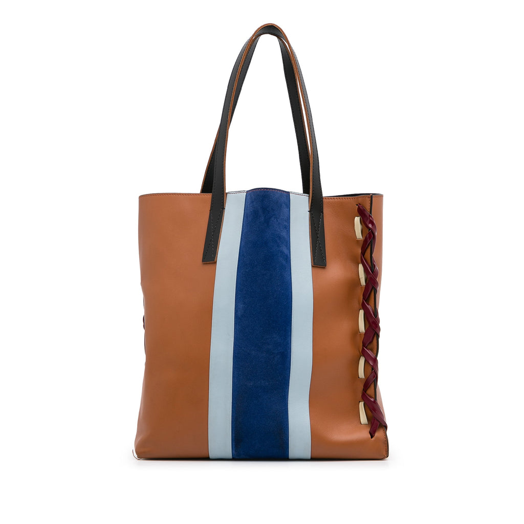 Brown Marni Museo Leather Tote