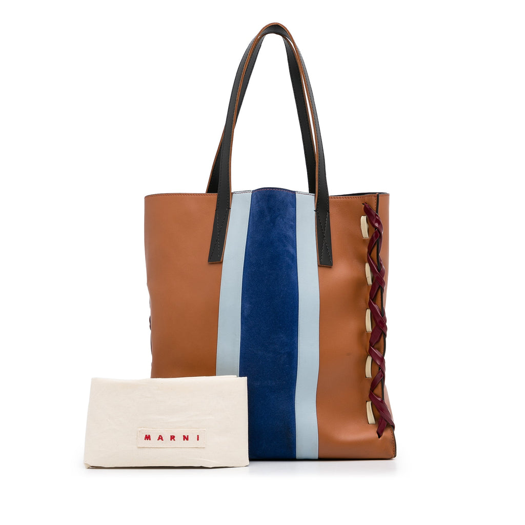 Brown Marni Museo Leather Tote