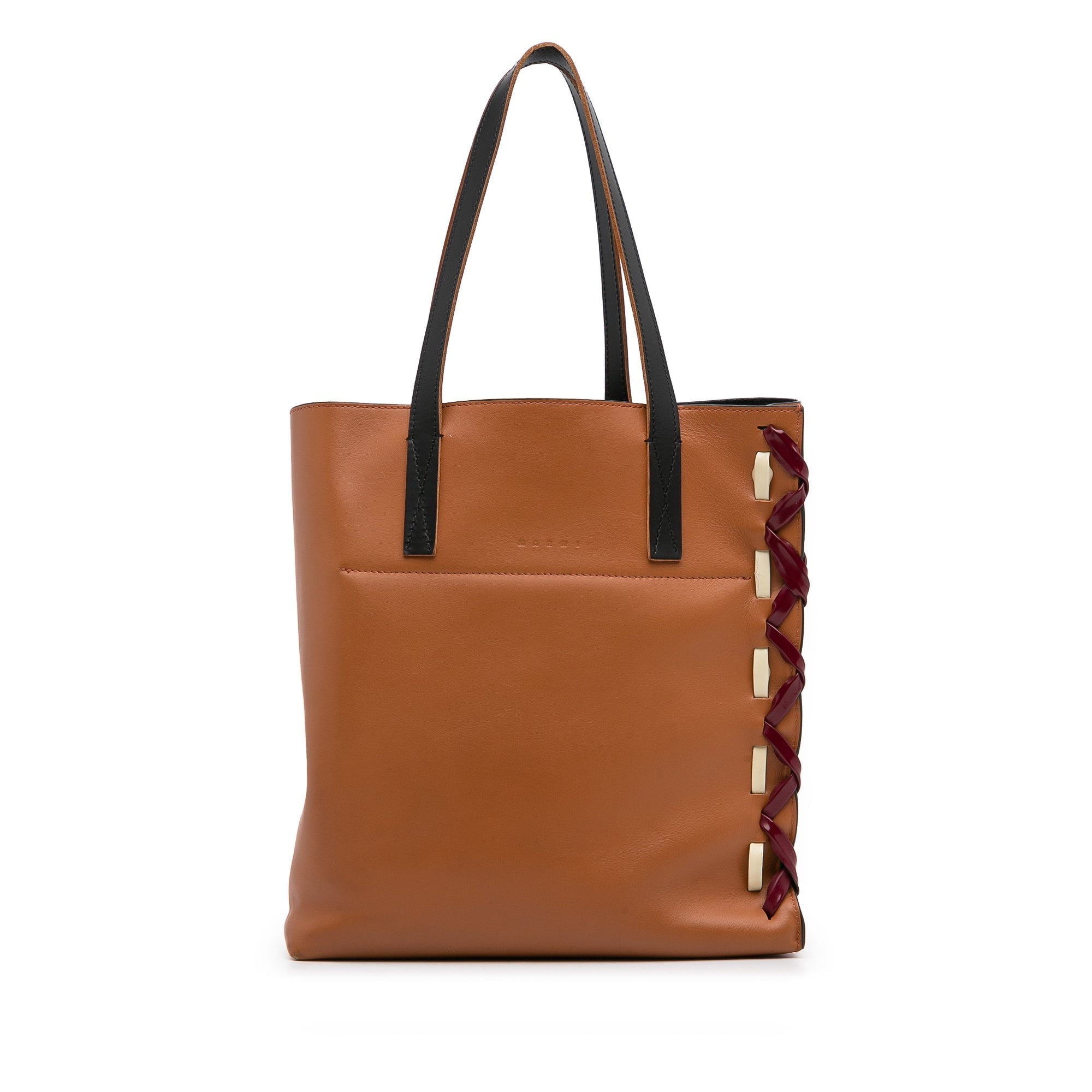 Brown Marni Museo Leather Tote
