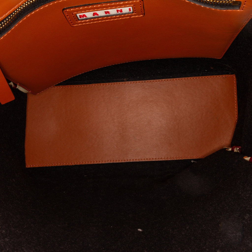 Brown Marni Museo Leather Tote
