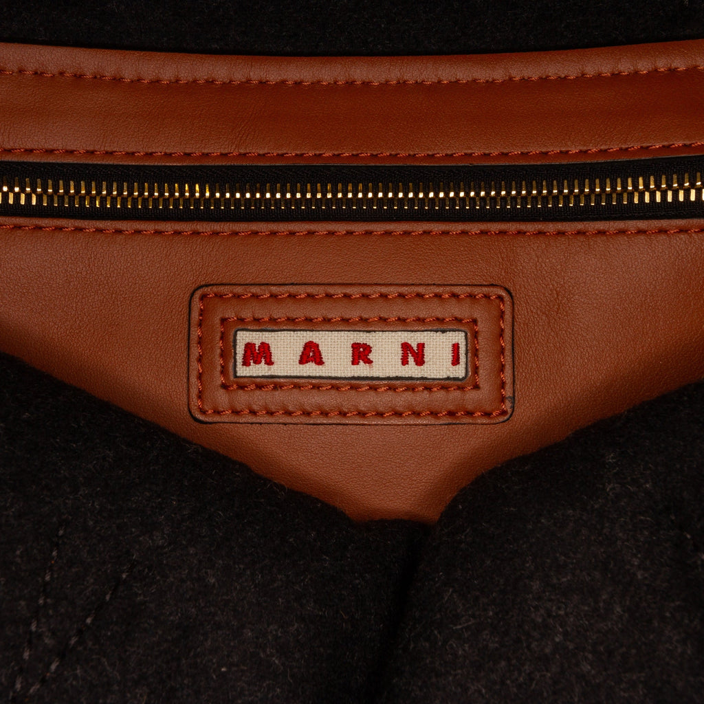 Brown Marni Museo Leather Tote
