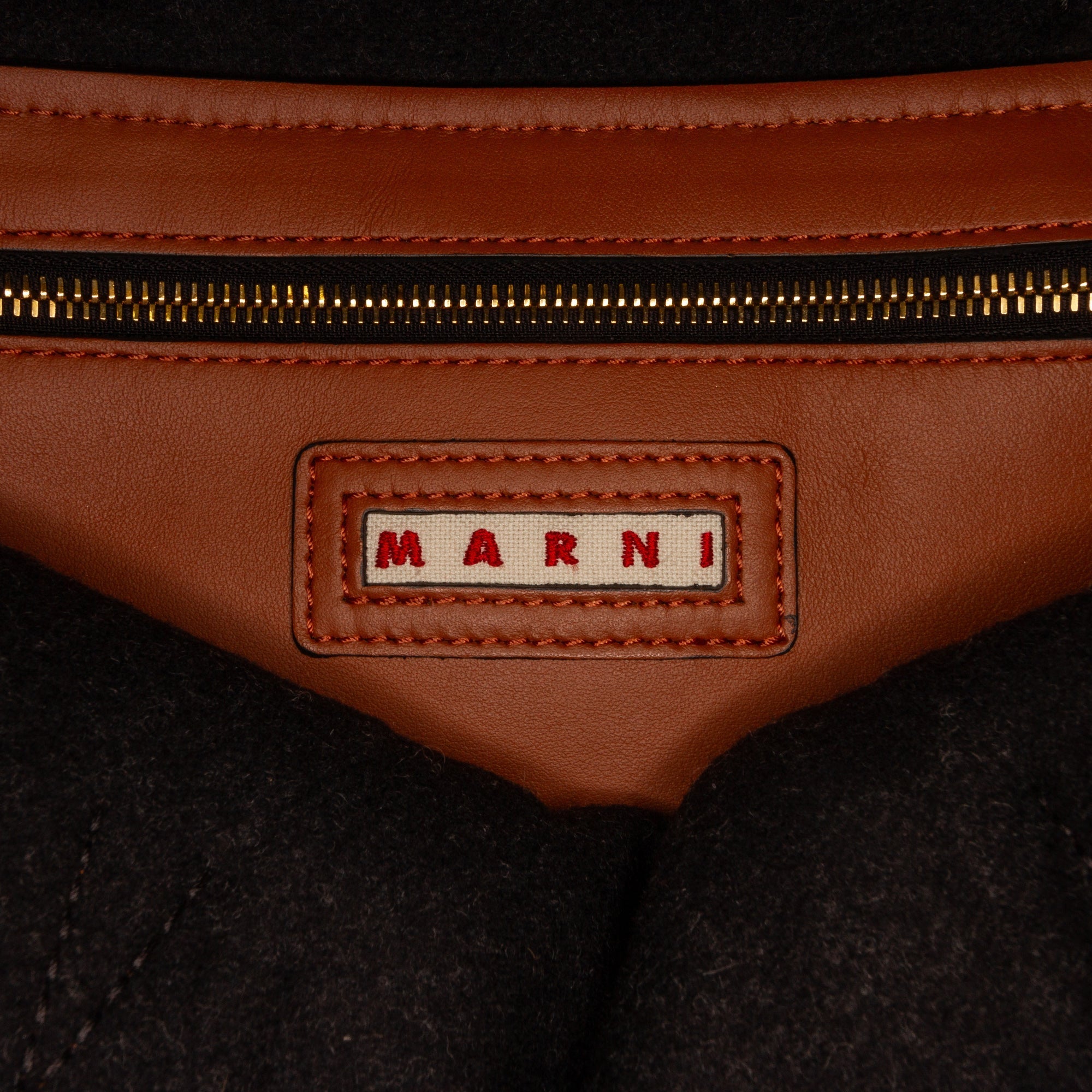 Brown Marni Museo Leather Tote