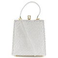 FENDI Handbag leather White Women Used