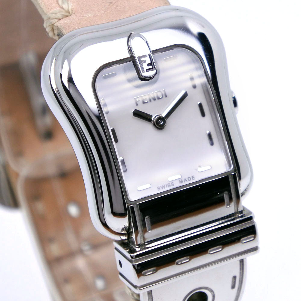 FENDI Watches Quartz 3800L Stainless Steel , Leather pink Beefendi Pink shell dial Women Used