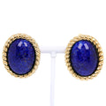 Christian Dior Earring Plated Gold Blue vintage Women Used