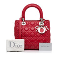 Dior Lady Dior Medium Red Cannage Quilted Leather