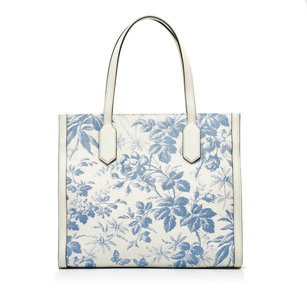White Gucci GG Ribbon Herbarium Tote