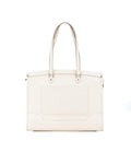 Epi Leather Tote with Slip Pockets and Top Zip Closure