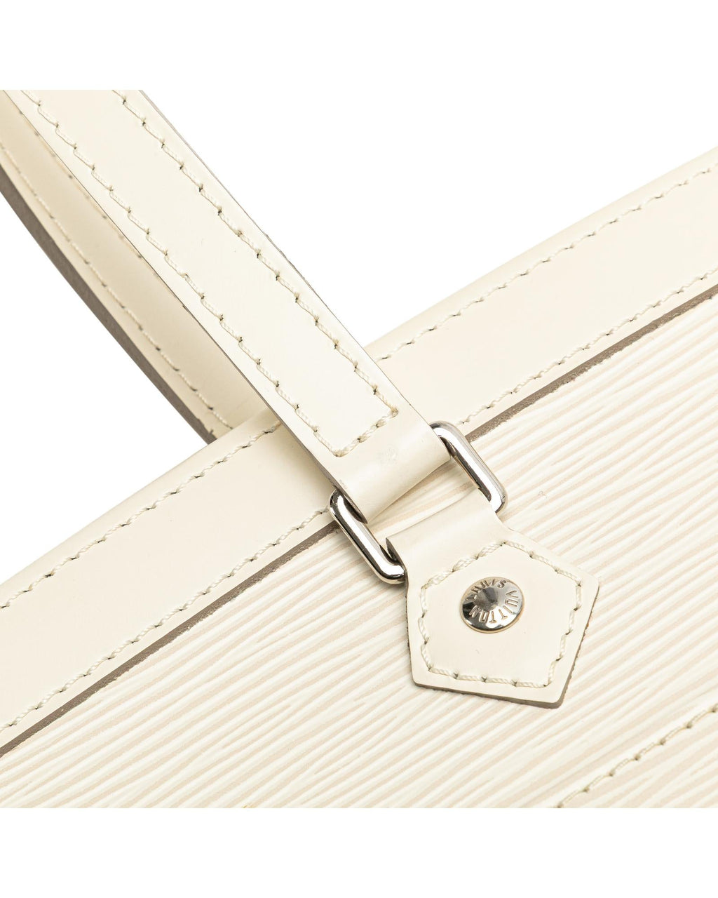 Epi Leather Tote with Slip Pockets and Top Zip Closure