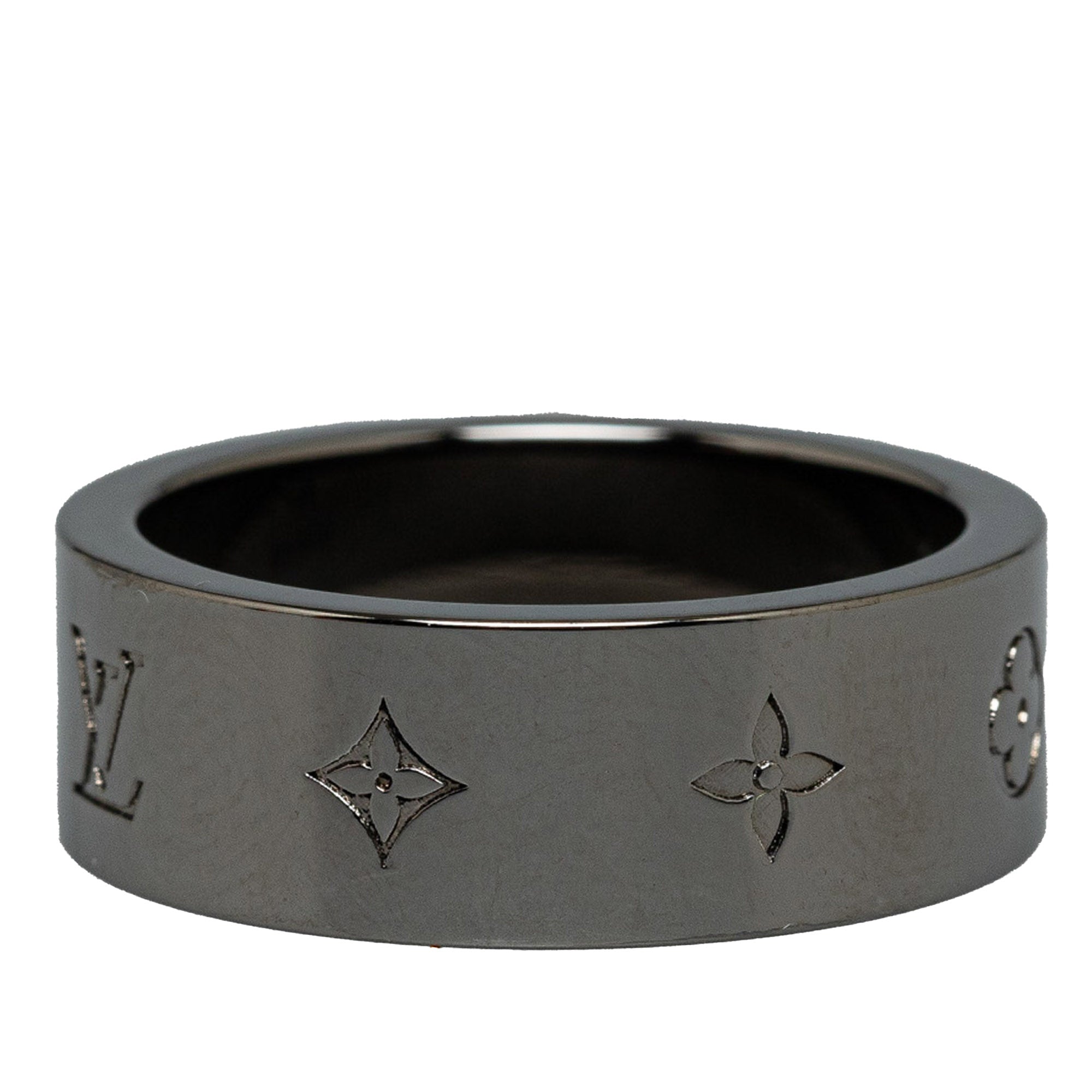 Gray Louis Vuitton LV Instinct Gunmetal Ring