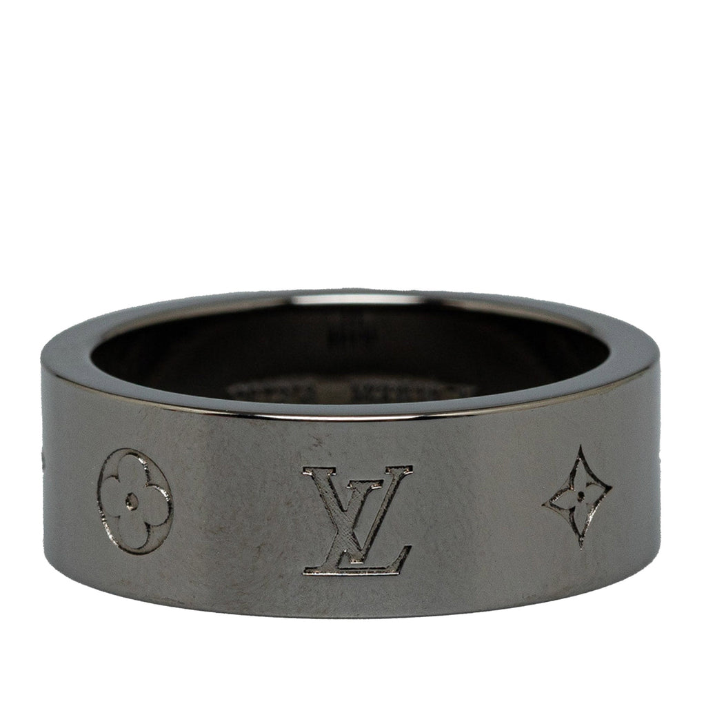 Gray Louis Vuitton LV Instinct Gunmetal Ring
