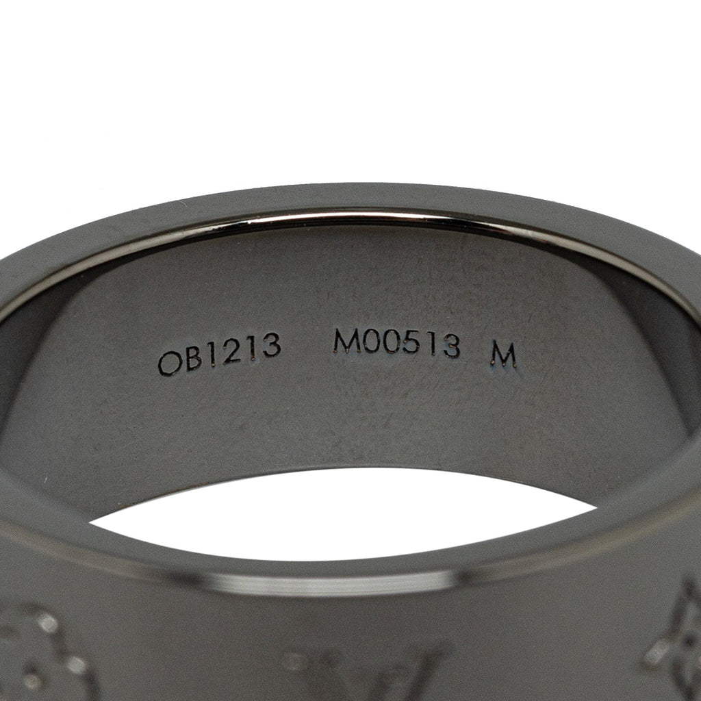 Gray Louis Vuitton LV Instinct Gunmetal Ring
