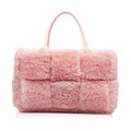 Pink Bottega Veneta Small Shearling Arco Tote