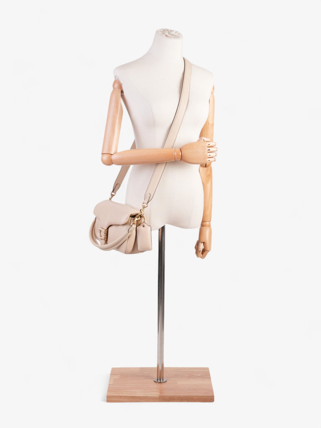 Coach Pillow Tabby Beige Leather 26